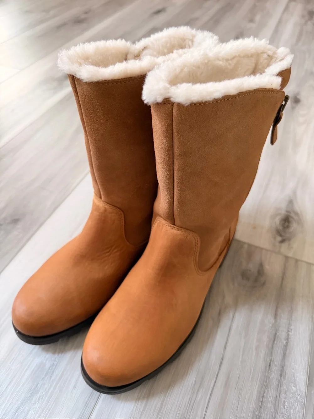 Sorel Waterproof Faux Fur Mid-Calf Boots Women’s 7 Brown NL3025-224